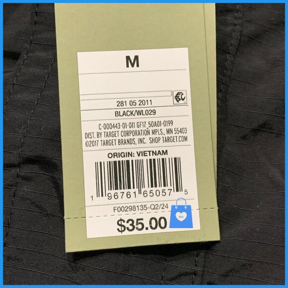 Medium - Mens Elevated Rain Coat - Goodfellow Co - Black - Picture 3 of 7